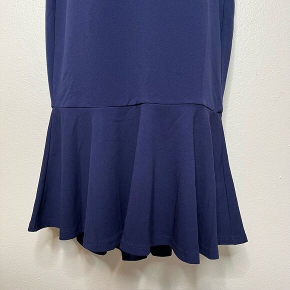 New PrettyGarden Navy Blue Sleeveless Bodycon Formal Midi Dress Women Size Large - Picture 5 of 14